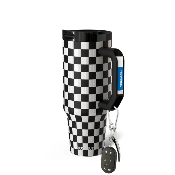 Thicc Buddy 40oz, Black & White Checkered