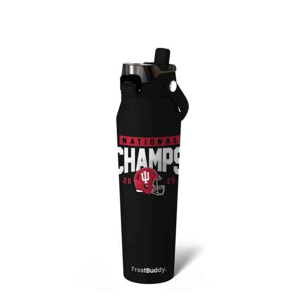 Bottle Buddy 32oz - Indiana Hoosiers, CFB National Champs — c-c-black-ncaa-indiana-nc25-champs-bottle32